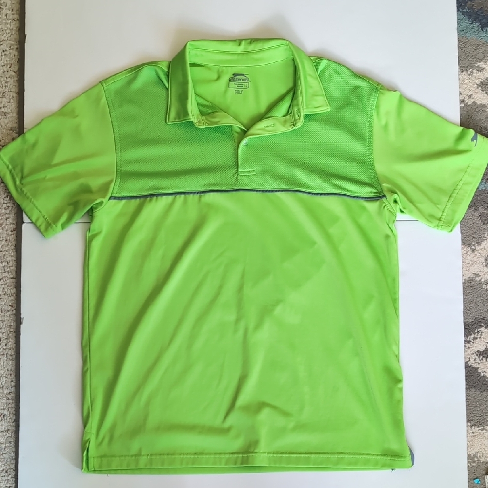Slazenger Lime Green Polo Shirt